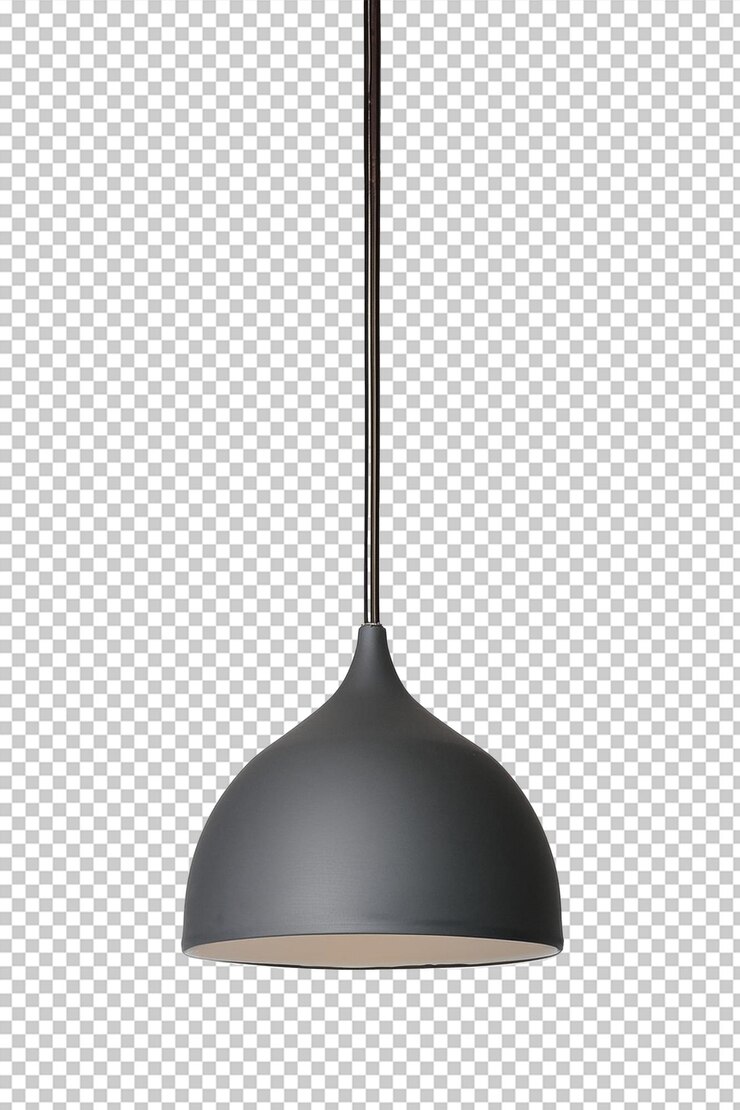 PSD een zwarte lamp met een zwarte basis en een zwarte dop
