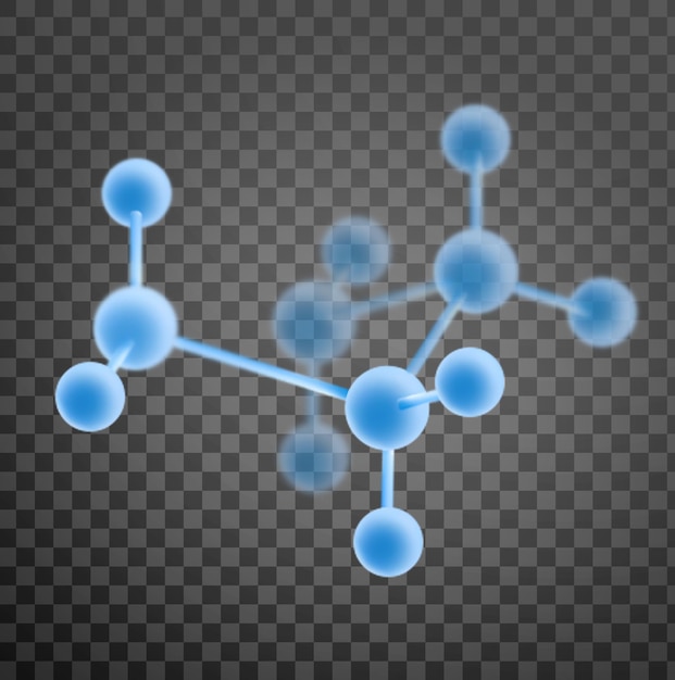 Eenvoud chemische molecuul met witte achtergrond 3D-weergave Computerdigitale tekening