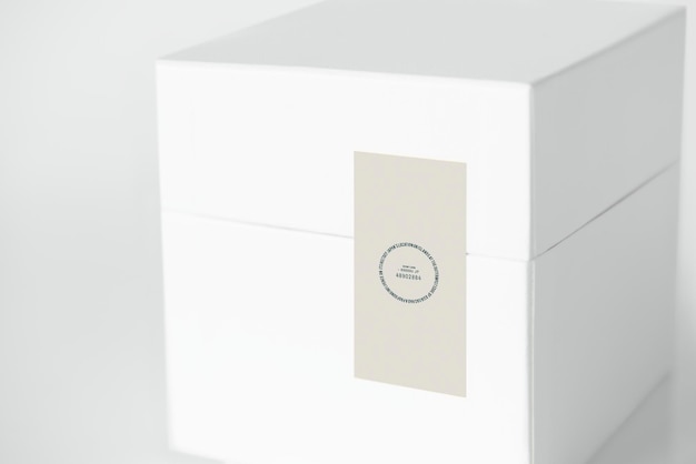 Eenvoudig wit mock-up van een verpakkingsdoos