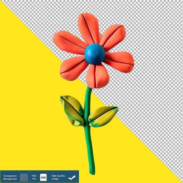 PSD eenvoudige bloem op doorzichtige achtergrond png psd