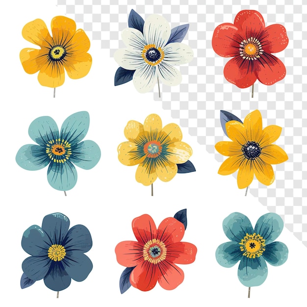 Eenvoudige en charmante bloemen zonder achtergrond