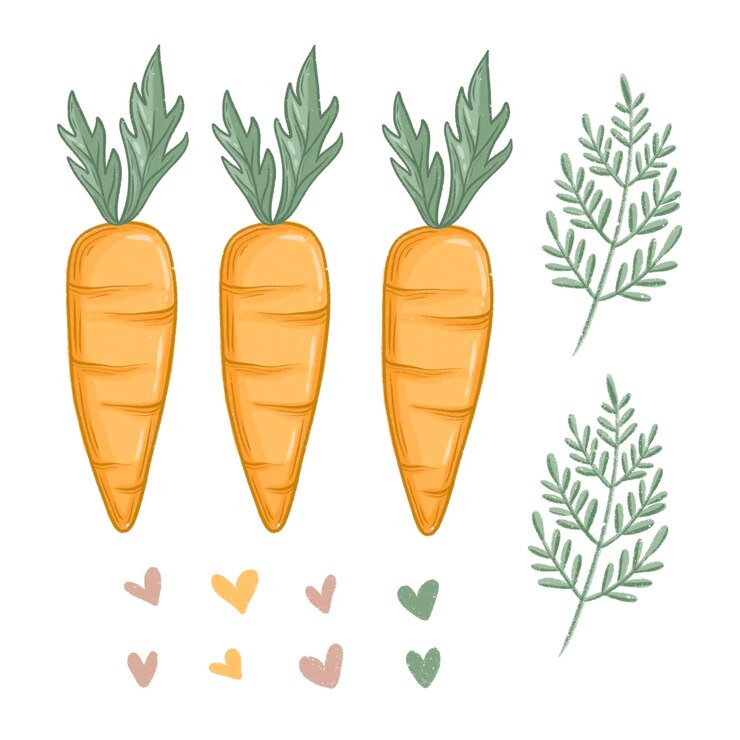 PSD eenvoudige gele wortel met de hand tekenen textuur illustratie kunst decoratie voor clip art supermarkt groenten