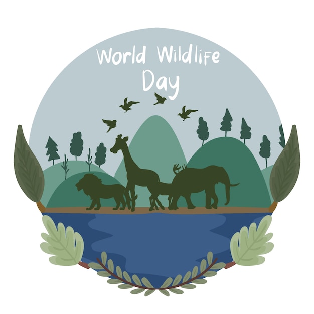 Eenvoudige illustratie van de Wereldwilde Dagen