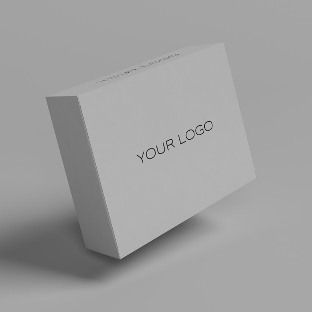 Eenvoudige minimalistische verpakkingsdoos mockup