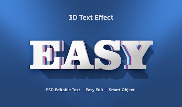 PSD eenvoudige mockupsjabloon voor 3d-teksteffect