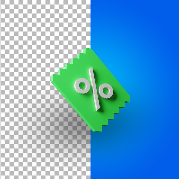Eenvoudige pictogramkorting 3d-rendering
