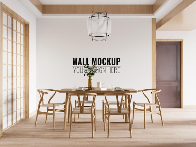 Eetkamer muur mockup