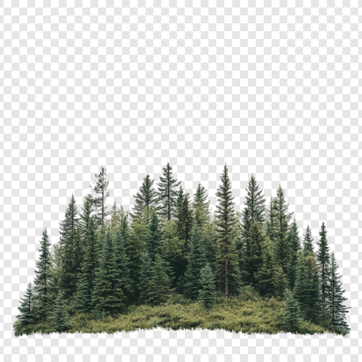 PSD eeuwiggroen bos groene bomen natuurlandschap