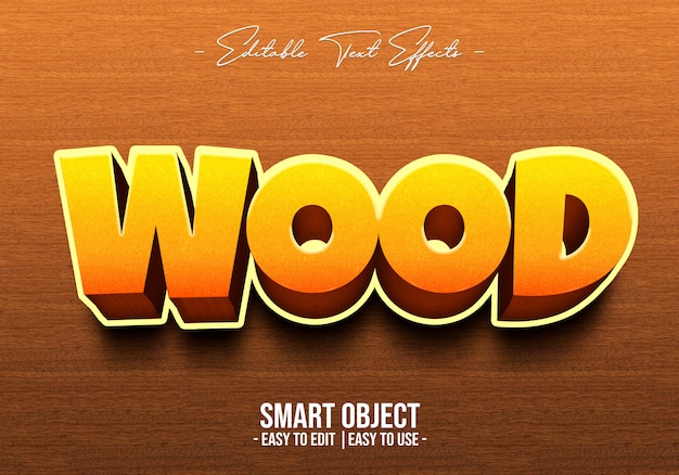 Efekt 3d-wood-text-style-style