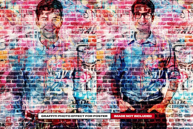 Efekt fotograficzny graffiti na plakat