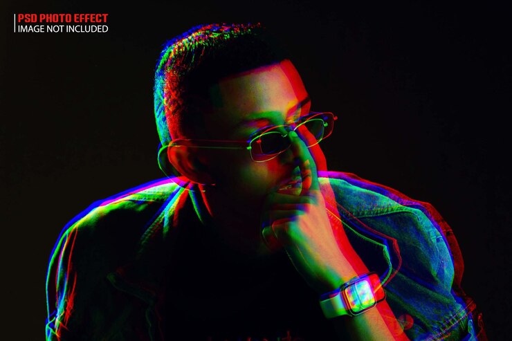 Efekt fotograficzny podzielonego kanału kolorów RGB