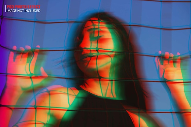 Efekt fotograficzny podzielonego kanału kolorów RGB