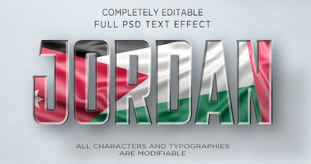 PSD efekt jordan text