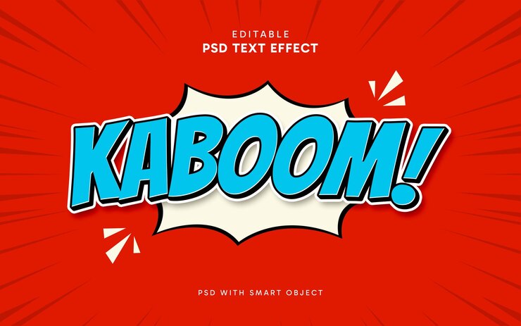 PSD efekt komiksowego tekstu gradientowego