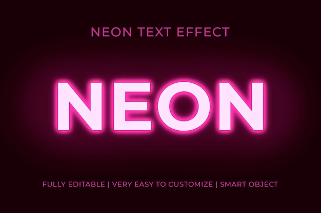 Efekt neonowy dla efektu tekstu neonowego dla efektu tekstu jadalnego w stylu neonowym logo
