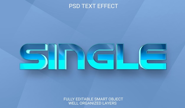 Efekt pojedynczego tekstu PSD