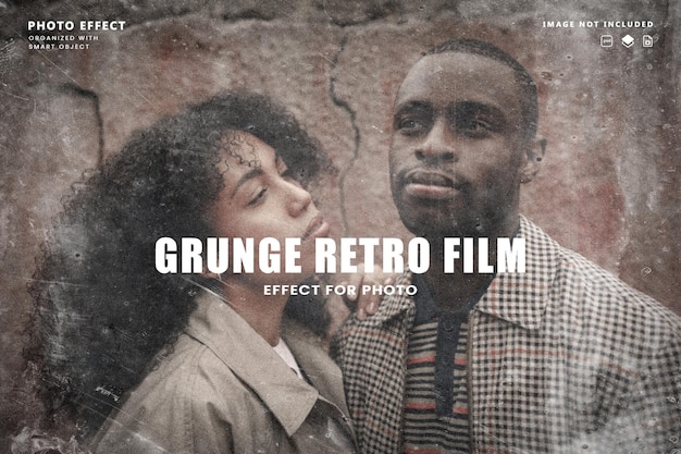 PSD efekt retro grunge