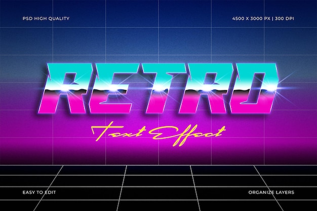 Efekt retro tekstu