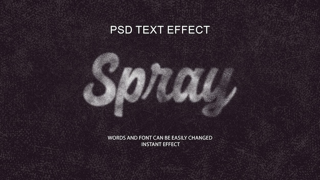 PSD efekt spray tekstu