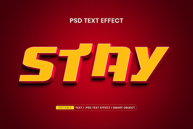 Efekt stylu tekstu 3D Stay