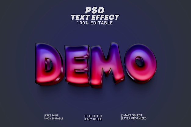 PSD efekt stylu tekstu demonstracyjnego psd