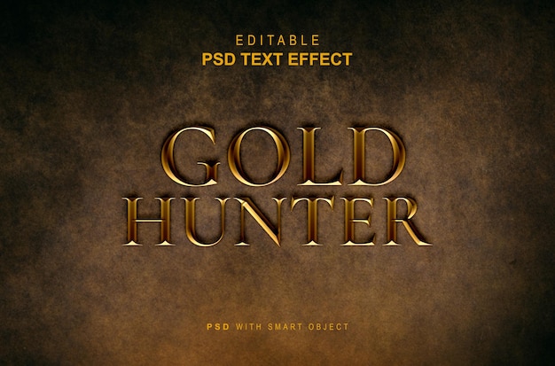 Efekt Stylu Tekstu Gold Hunter