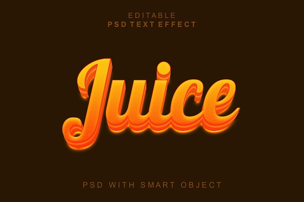 Efekt Stylu Tekstu Juice 3d
