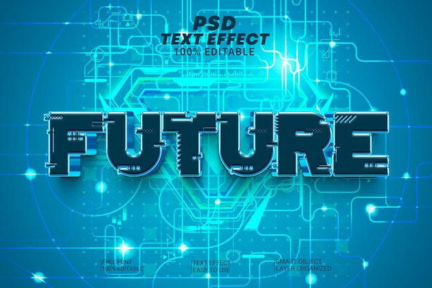 PSD efekt stylu tekstu psd future