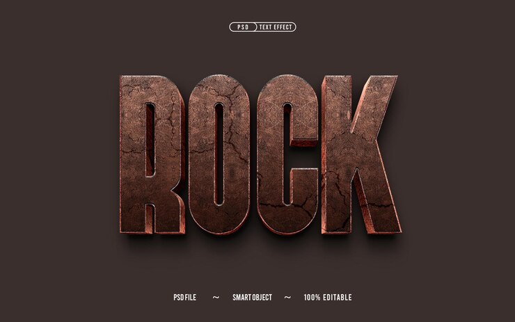 Efekt stylu tekstu Rock