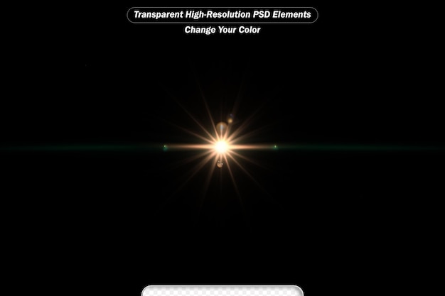 PSD efekt świetlny rozbłysk eksploduje świecące światło efekt świetlny promień świeci słońce jasny błysk