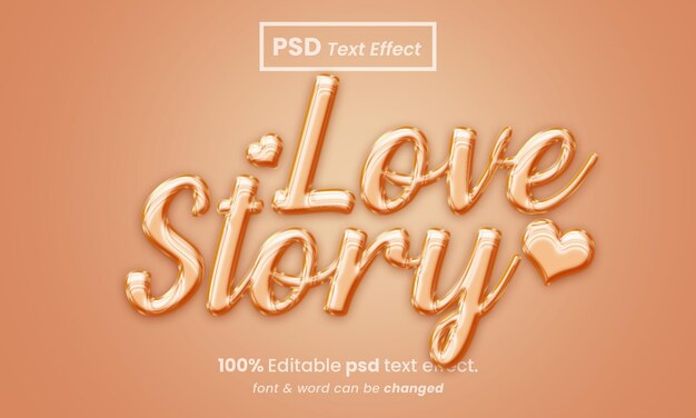 Efekt Tekstowy 3d Love Story