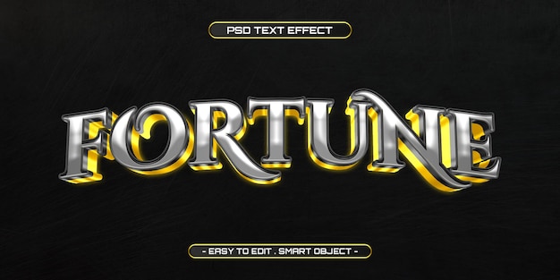 Efekt Tekstowy 3d Psd Fortune