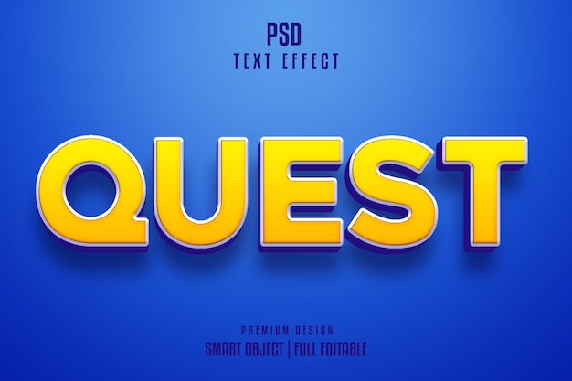 Efekt tekstowy 3D Quest
