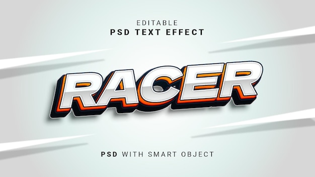 PSD efekt tekstowy 3d racer