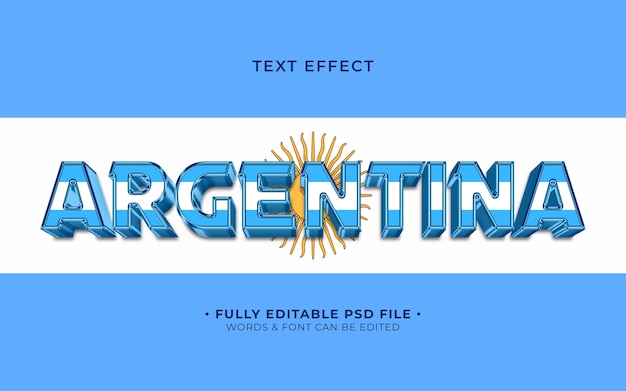 PSD efekt tekstowy argentyny