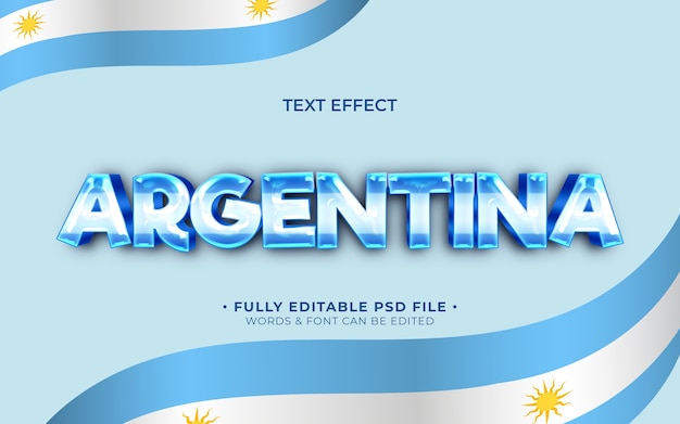 PSD efekt tekstowy argentyny