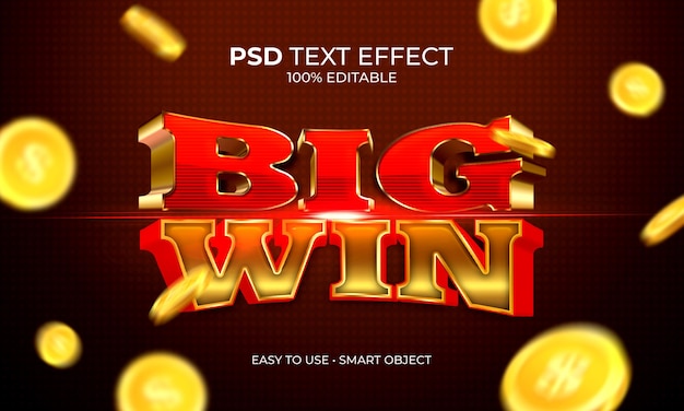 PSD efekt tekstowy big win jackpot