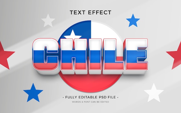 PSD efekt tekstowy chile