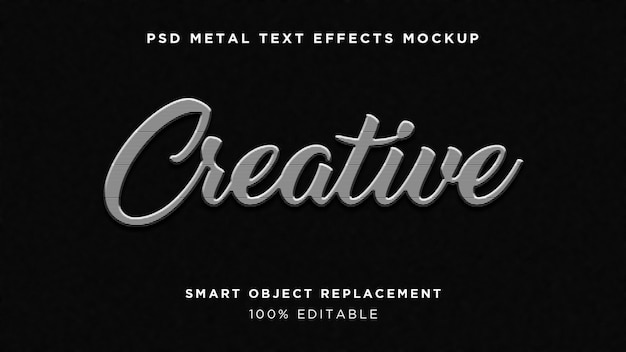 Efekt Tekstowy Creative Line Metal 3d 3d