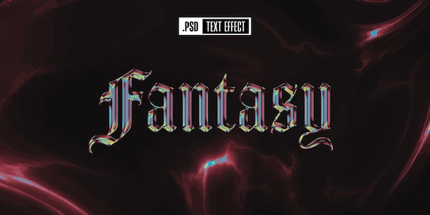 PSD efekt tekstowy fantasy psd