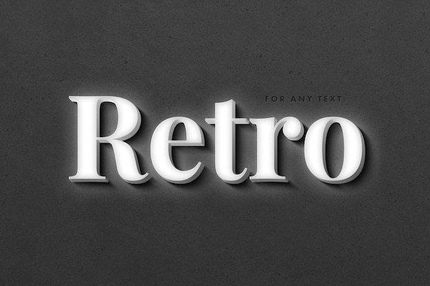 Efekt tekstowy filmu retro