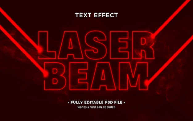 PSD efekt tekstowy grawerowania laserowego