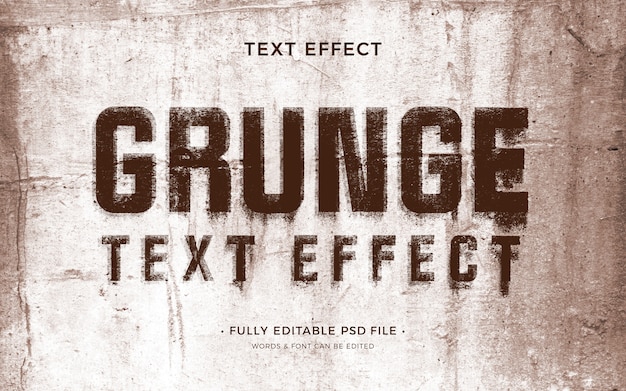 PSD efekt tekstowy grunge