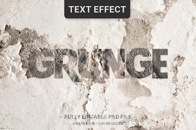 PSD efekt tekstowy grunge