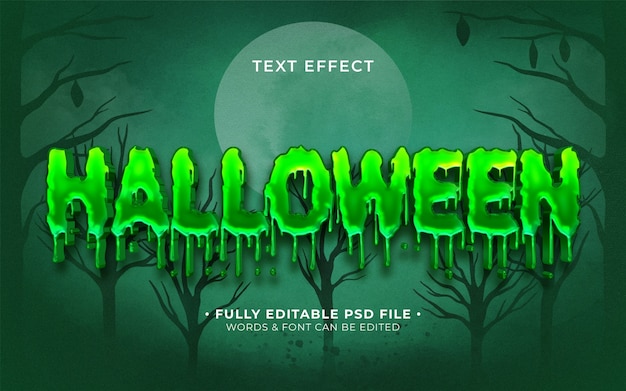 PSD efekt tekstowy halloween