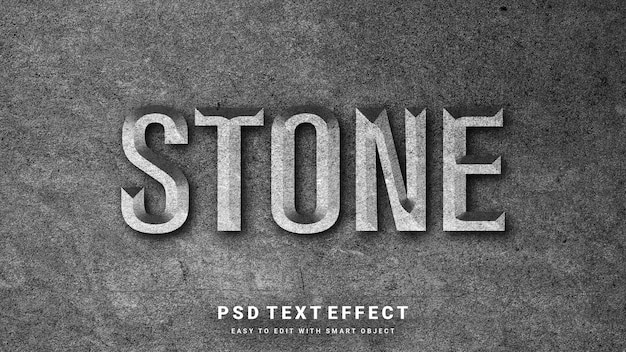 PSD efekt tekstowy kamienia psd