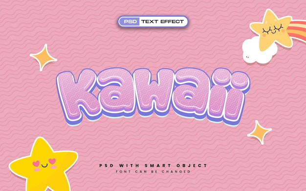 Efekt Tekstowy Kawaii Kreskówka