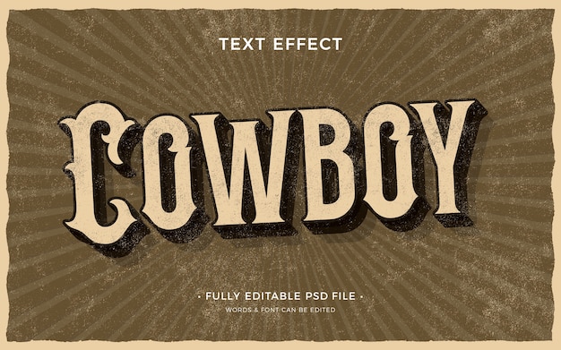 Efekt tekstowy kowboja