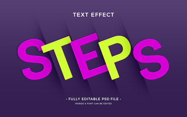 PSD efekt tekstowy kroku