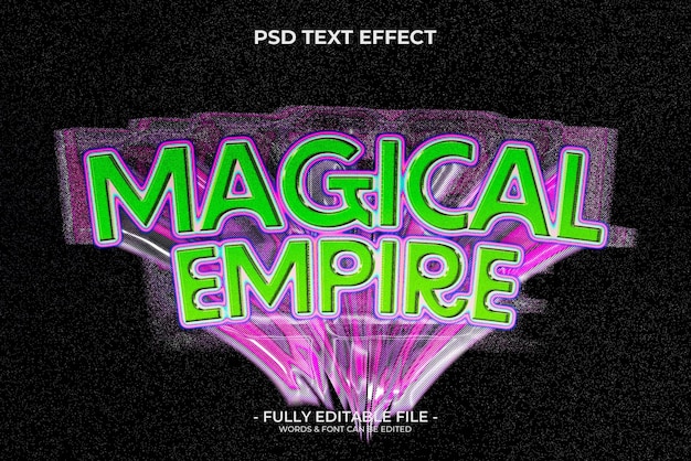 PSD efekt tekstowy magicznego imperium